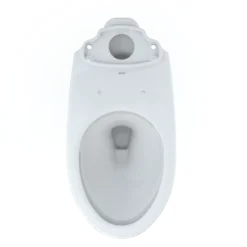 TOTO Drake Elongated TORNADO FLUSH Toilet Bowl with CEFIONTECT, Cotton White, Vitreous China, C776CEG#01
