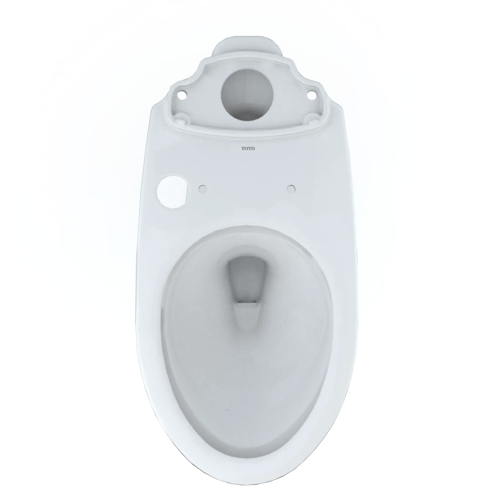 TOTO Drake Elongated TORNADO FLUSH Toilet Bowl, WASHLET+ Ready, Cotton White, Vitreous China, C776CEGT40#01