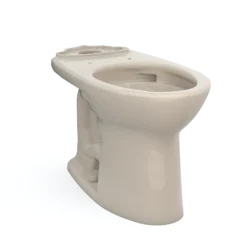 TOTO Drake Elongated Universal Height TORNADO FLUSH Toilet Bowl with CEFIONTECT, Bone, Vitreous China, C776CEFG#03