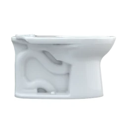 TOTO Drake Elongated Universal Height TORNADO FLUSH Toilet Bowl with 10 Inch Rough-In and CEFIONTECT, Cotton White, Vitreous China, C776CEFG.10#01
