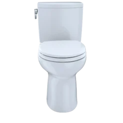 TOTO Drake II 1G Two-Piece Round 1.0 GPF Universal Height Toilet with CEFIONTECT, Cotton White, Vitreous China, CST453CUFG#01