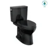 TOTO Drake II 1G Two-Piece Elongated 1.0 GPF Universal Height Toilet with SS124 SoftClose Seat, WASHLET+ Ready, Ebony, Vitreous China|Plastic, MS454124CUF#51