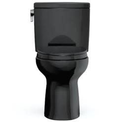 TOTO Drake II 1G Two-Piece Elongated 1.0 GPF Universal Height Toilet with SS124 SoftClose Seat, WASHLET+ Ready, Ebony, Vitreous China|Plastic, MS454124CUF#51
