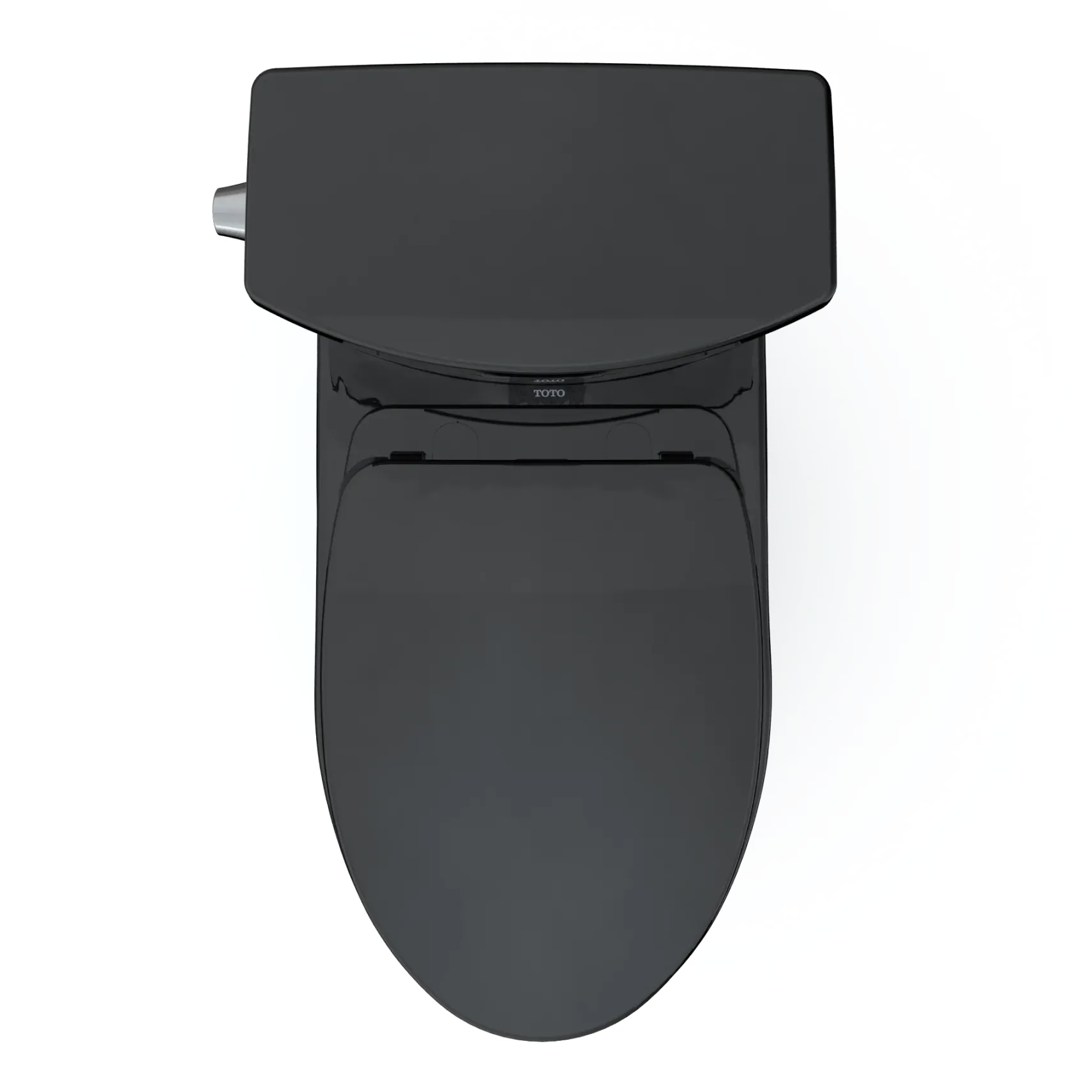 TOTO Drake II 1G Two-Piece Elongated 1.0 GPF Universal Height Toilet with SS124 SoftClose Seat, WASHLET+ Ready, Ebony, Vitreous China|Plastic, MS454124CUF#51