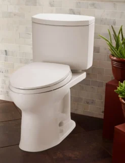 TOTO Drake II 1G Two-Piece Round 1.0 GPF Universal Height Toilet with CEFIONTECT, Colonial White, Vitreous China, CST453CUFG#11