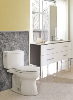 TOTO Drake II 1G Two-Piece Round 1.0 GPF Universal Height Toilet with CEFIONTECT, Colonial White, Vitreous China, CST453CUFG#11