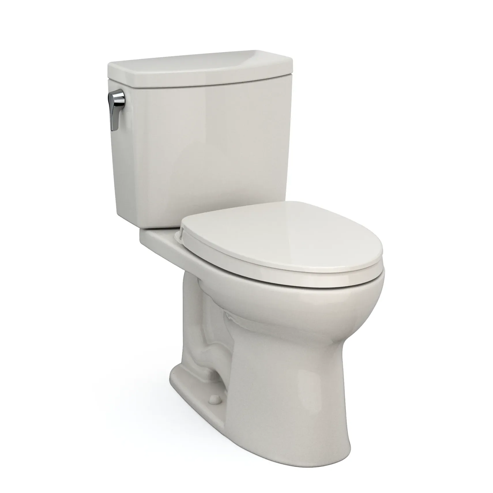 TOTO Drake II 1G Two-Piece Elongated 1.0 GPF Universal Height Toilet with CEFIONTECT and SS124 SoftClose Seat, WASHLET+ Ready, Sedona Beige, Vitreous China|Plastic, MS454124CUFG#12