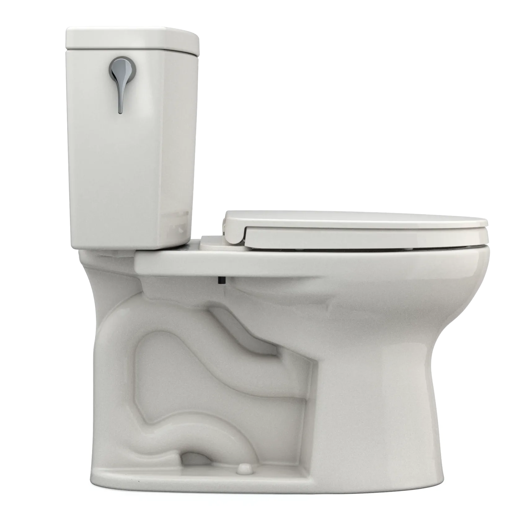 TOTO Drake II 1G Two-Piece Elongated 1.0 GPF Universal Height Toilet with CEFIONTECT and SS124 SoftClose Seat, WASHLET+ Ready, Sedona Beige, Vitreous China|Plastic, MS454124CUFG#12