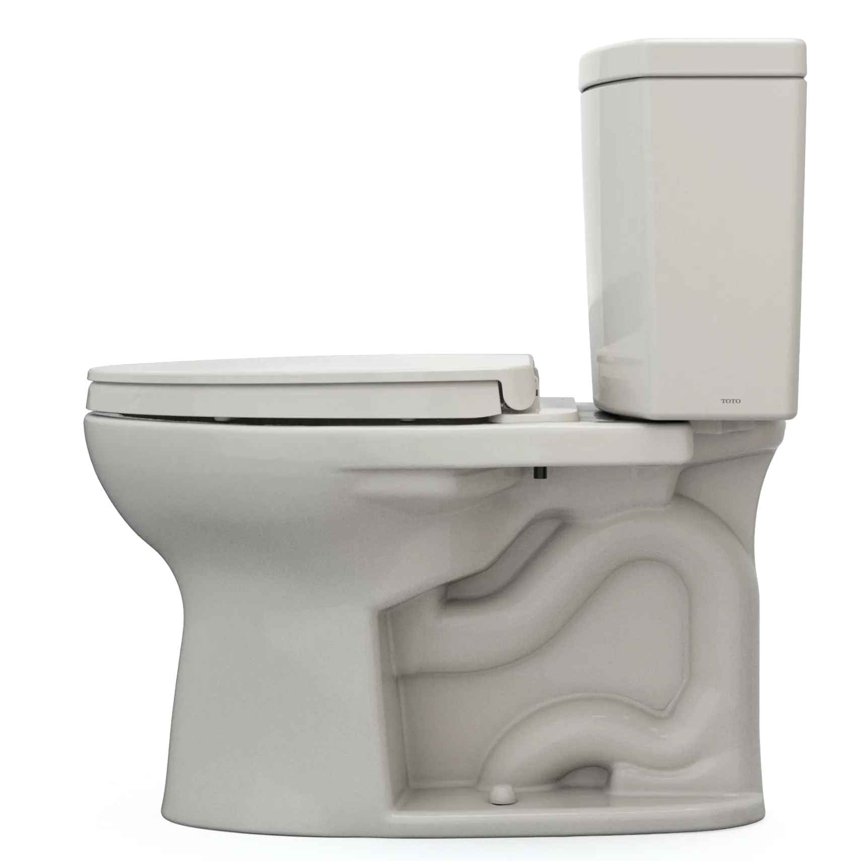 TOTO Drake II 1G Two-Piece Elongated 1.0 GPF Universal Height Toilet with CEFIONTECT and SS124 SoftClose Seat, WASHLET+ Ready, Sedona Beige, Vitreous China|Plastic, MS454124CUFG#12