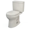 TOTO Drake II 1G Two-Piece Elongated 1.0 GPF Universal Height Toilet with CEFIONTECT and SS124 SoftClose Seat, WASHLET+ Ready, Colonia White, Vitreous China|Plastic, Colonial White, MS454124CUFG#11