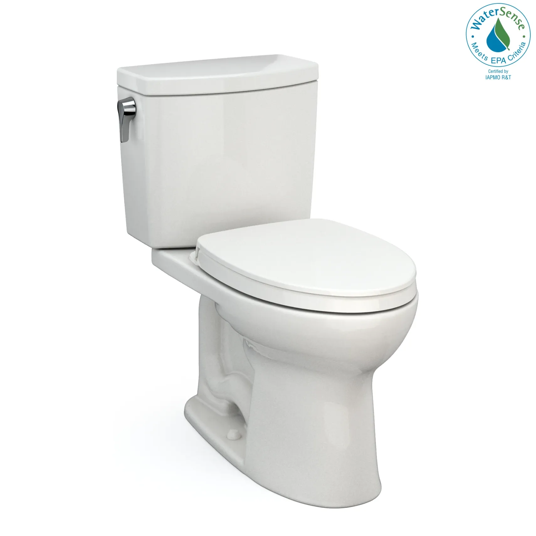 TOTO Drake II 1G Two-Piece Elongated 1.0 GPF Universal Height Toilet with CEFIONTECT and SS124 SoftClose Seat, WASHLET+ Ready, Colonia White, Vitreous China|Plastic, Colonial White, MS454124CUFG#11