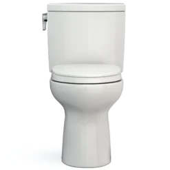 TOTO Drake II 1G Two-Piece Elongated 1.0 GPF Universal Height Toilet with CEFIONTECT and SS124 SoftClose Seat, WASHLET+ Ready, Colonia White, Vitreous China|Plastic, Colonial White, MS454124CUFG#11