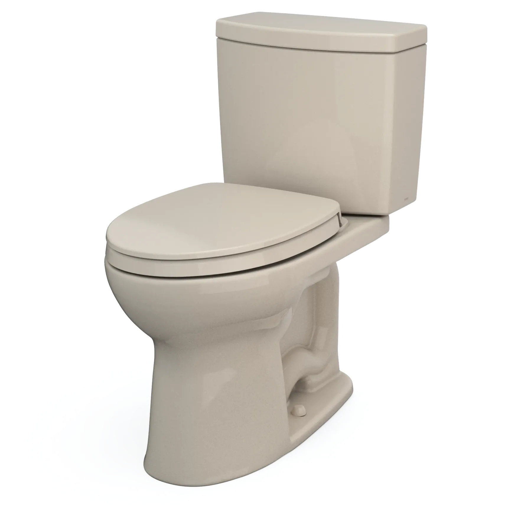 TOTO Drake II 1G Two-Piece Elongated 1.0 GPF Universal Height Toilet with CEFIONTECT and SS124 SoftClose Seat, WASHLET+ Ready, Bone, Vitreous China|Plastic, MS454124CUFG#03