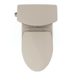 TOTO Drake II 1G Two-Piece Elongated 1.0 GPF Universal Height Toilet with CEFIONTECT and SS124 SoftClose Seat, WASHLET+ Ready, Bone, Vitreous China|Plastic, MS454124CUFG#03