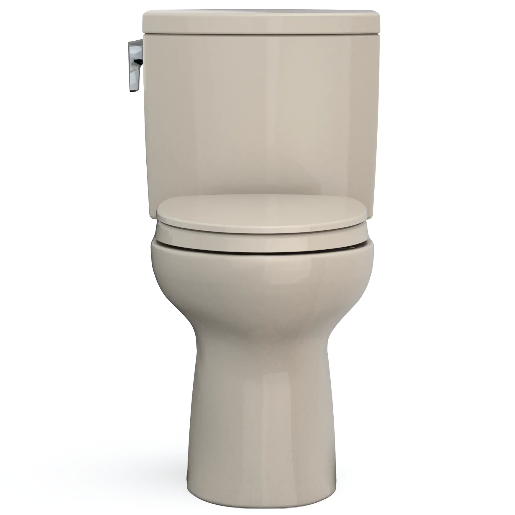 TOTO Drake II 1G Two-Piece Elongated 1.0 GPF Universal Height Toilet with CEFIONTECT and SS124 SoftClose Seat, WASHLET+ Ready, Bone, Vitreous China|Plastic, MS454124CUFG#03