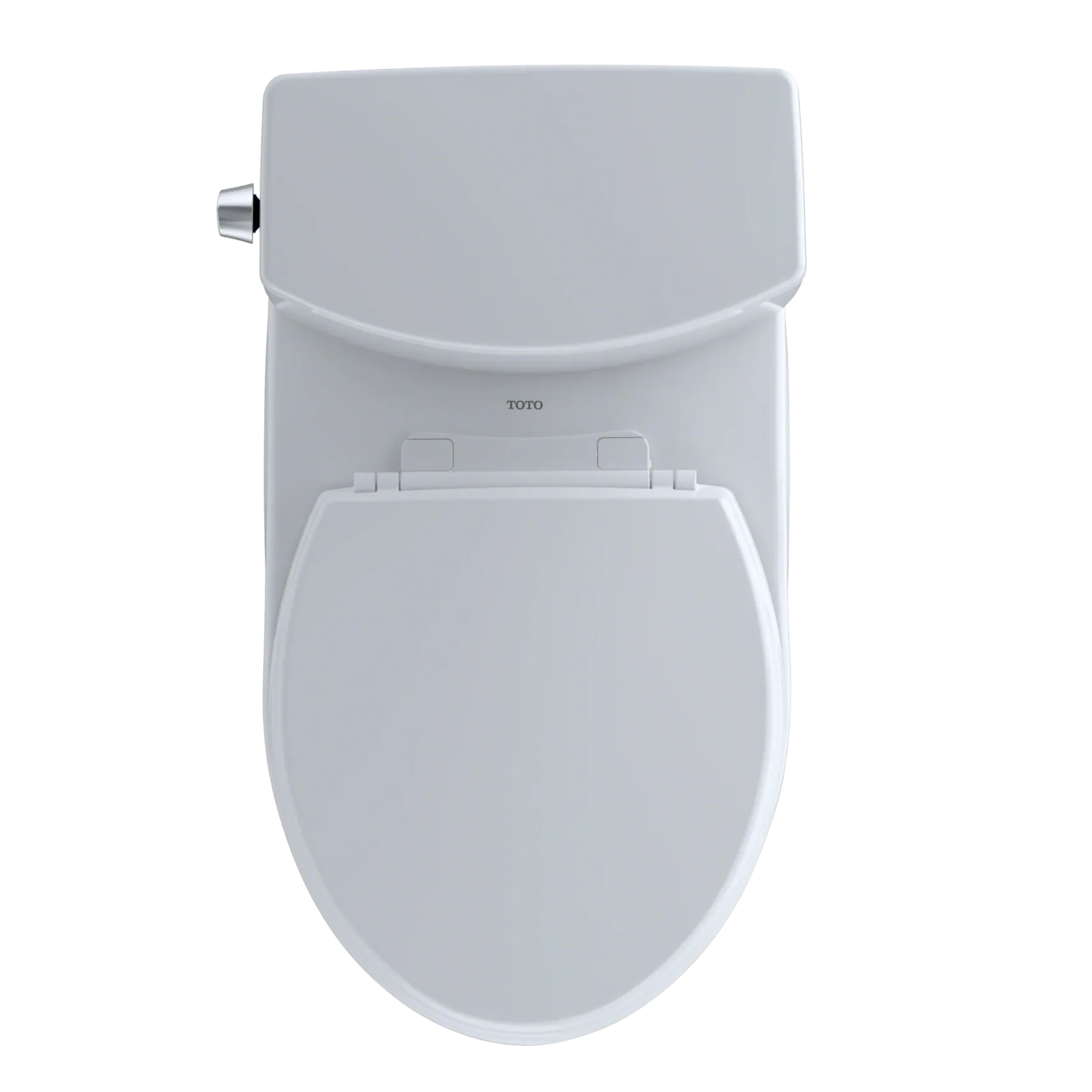 TOTO Drake II 1G Two-Piece Round 1.0 GPF Universal Height Toilet with CEFIONTECT and Right-Hand Trip Lever, Cotton White, Vitreous China, CST453CUFRG#01