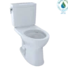 TOTO Drake II 1G Two-Piece Elongated 1.0 GPF Universal Height Toilet with CEFIONTECT, Cotton White, Vitreous China, CST454CUFG#01