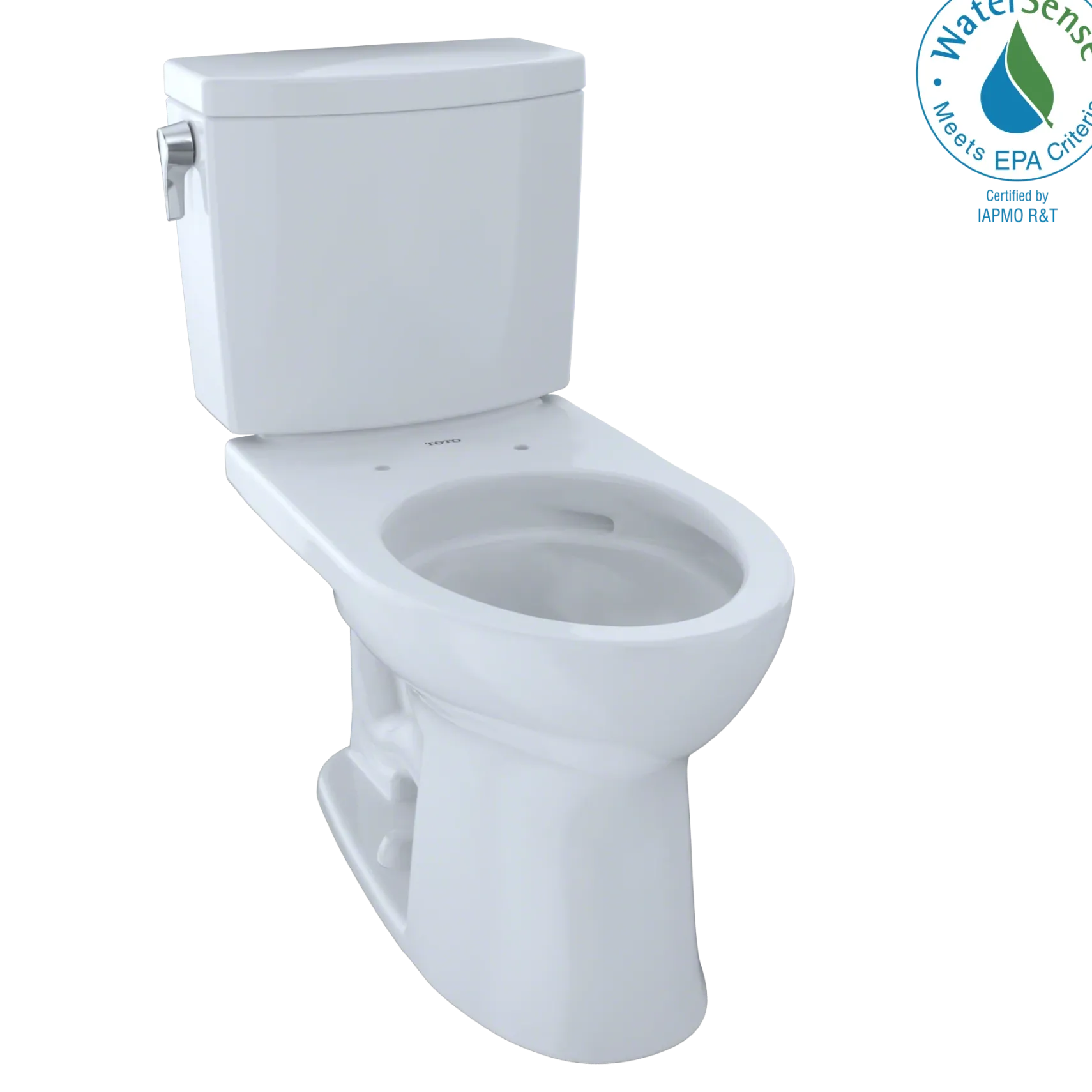 TOTO Drake II 1G Two-Piece Elongated 1.0 GPF Universal Height Toilet with CEFIONTECT, Cotton White, Vitreous China, CST454CUFG#01