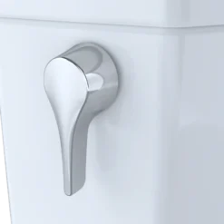 TOTO Drake II 1G Two-Piece Elongated 1.0 GPF Universal Height Toilet with CEFIONTECT, Cotton White, Vitreous China, CST454CUFG#01