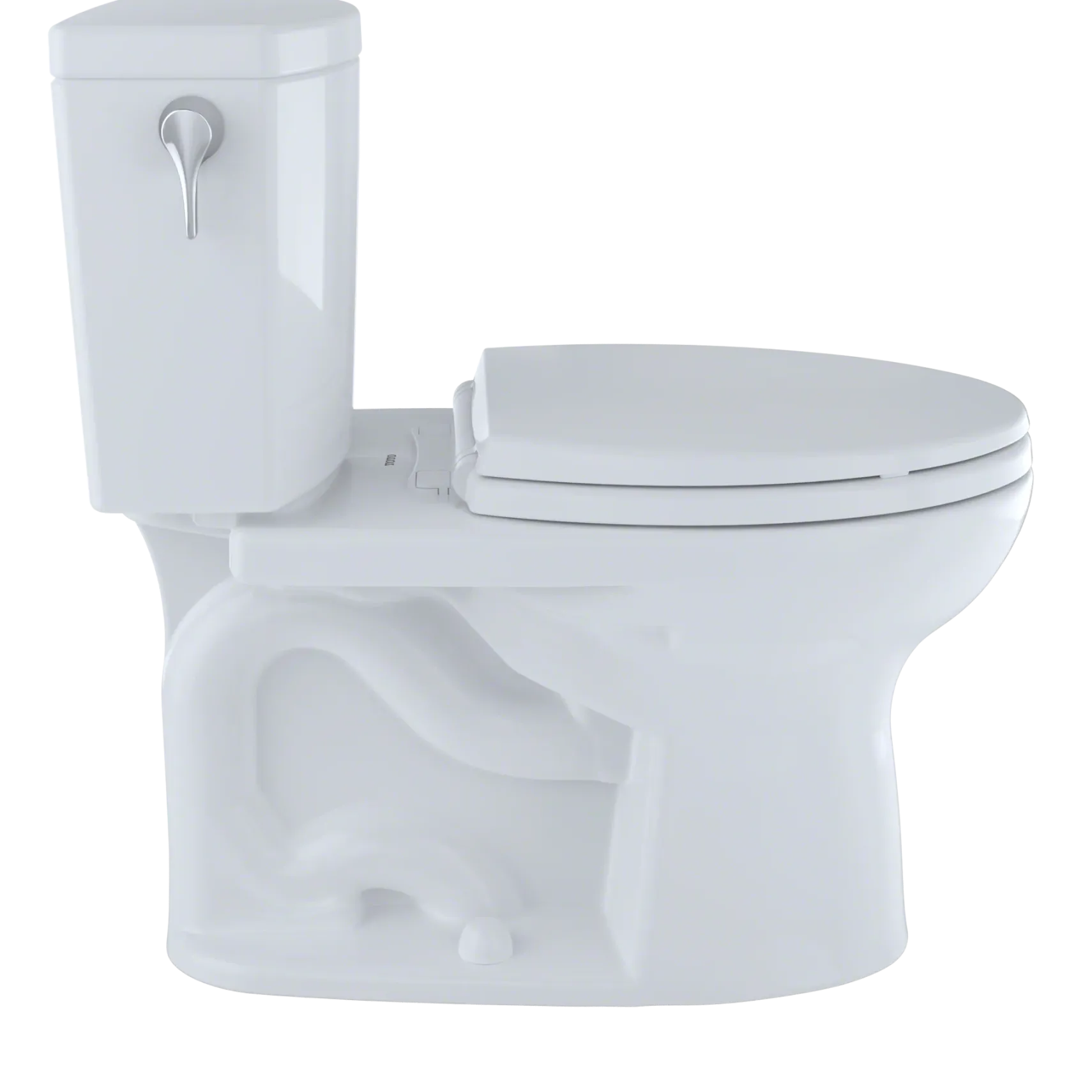 TOTO Drake II 1G Two-Piece Elongated 1.0 GPF Universal Height Toilet with CEFIONTECT, Cotton White, Vitreous China, CST454CUFG#01