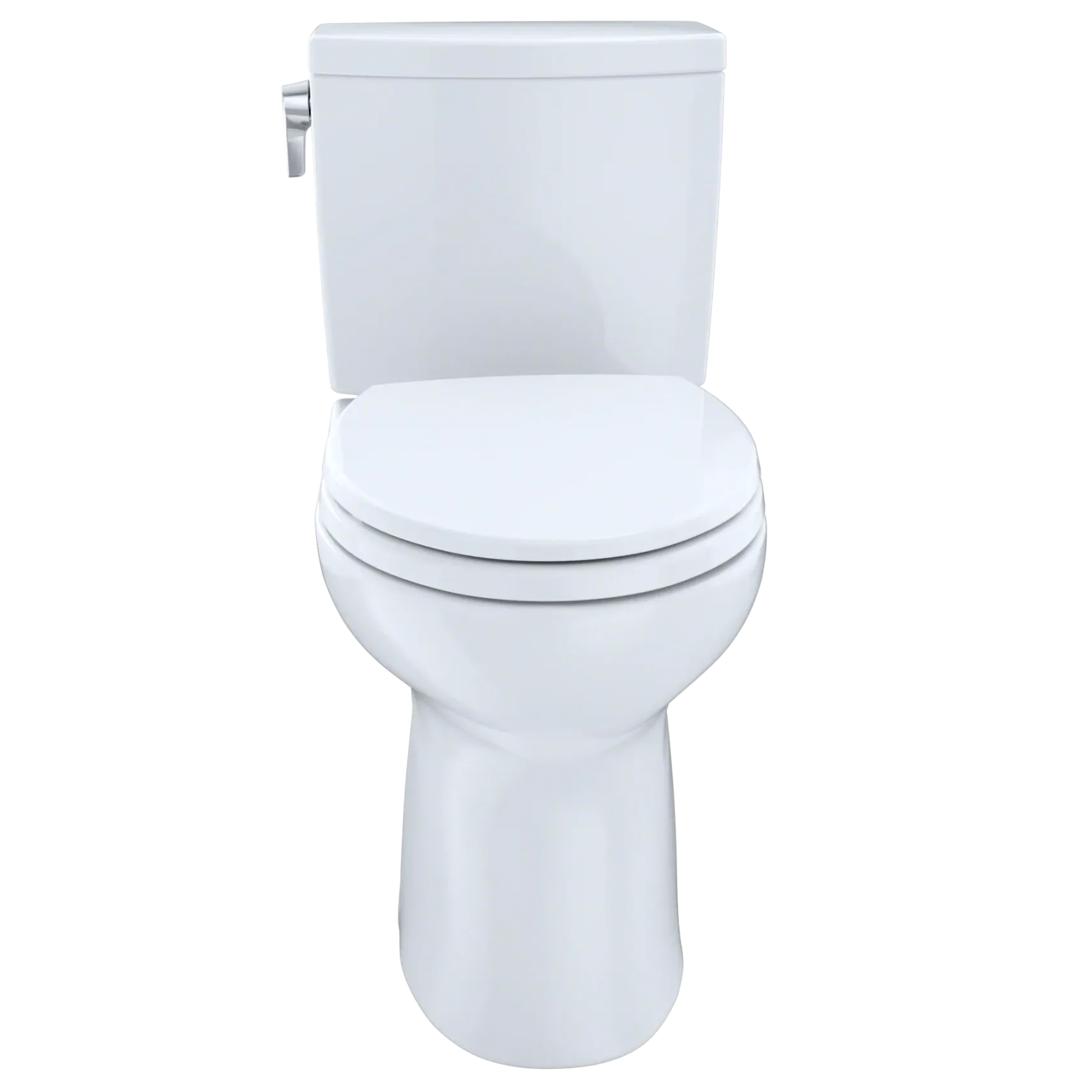 TOTO Drake II 1G Two-Piece Elongated 1.0 GPF Universal Height Toilet with CEFIONTECT, Cotton White, Vitreous China, CST454CUFG#01