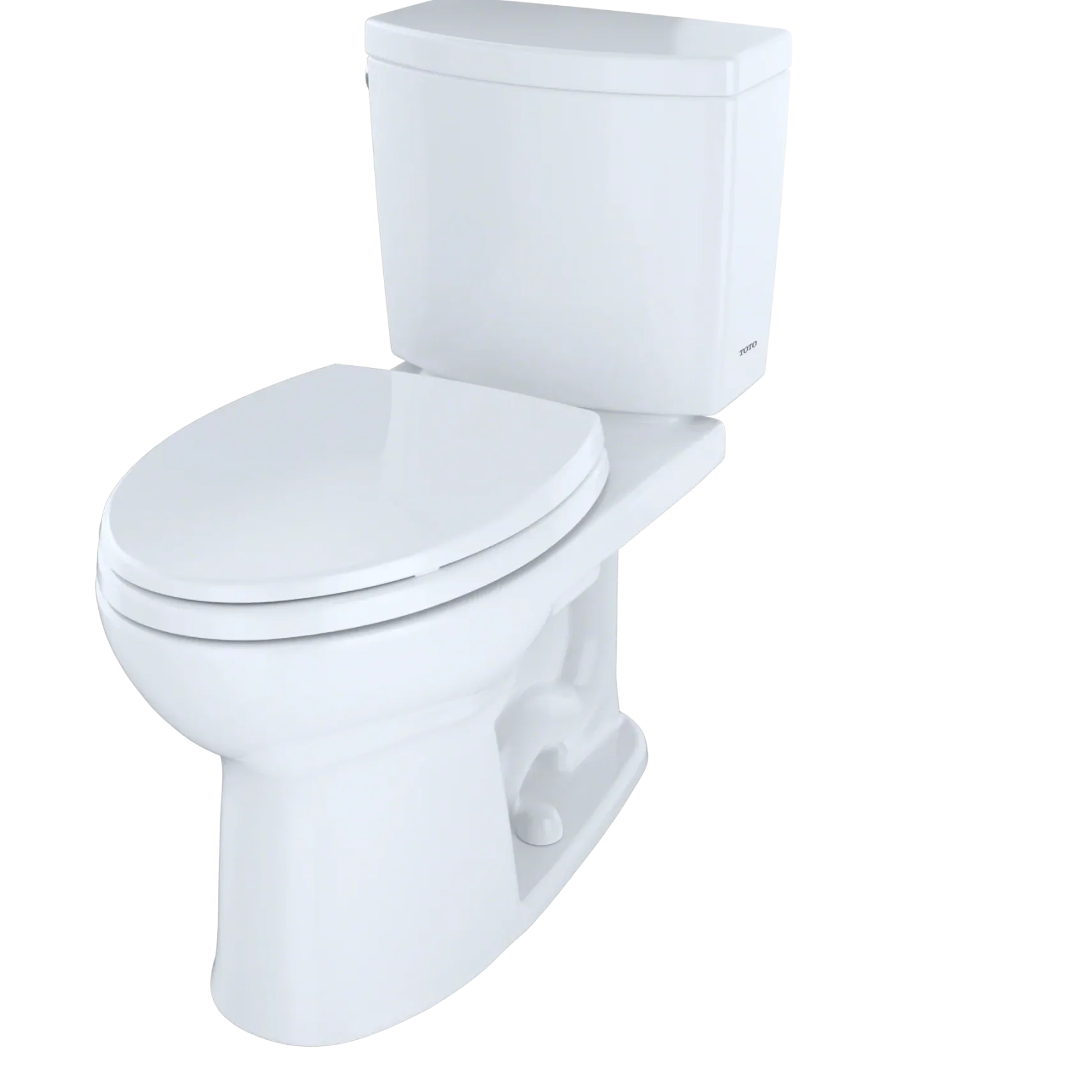 TOTO Drake II 1G Two-Piece Elongated 1.0 GPF Universal Height Toilet with CEFIONTECT, Cotton White, Vitreous China, CST454CUFG#01