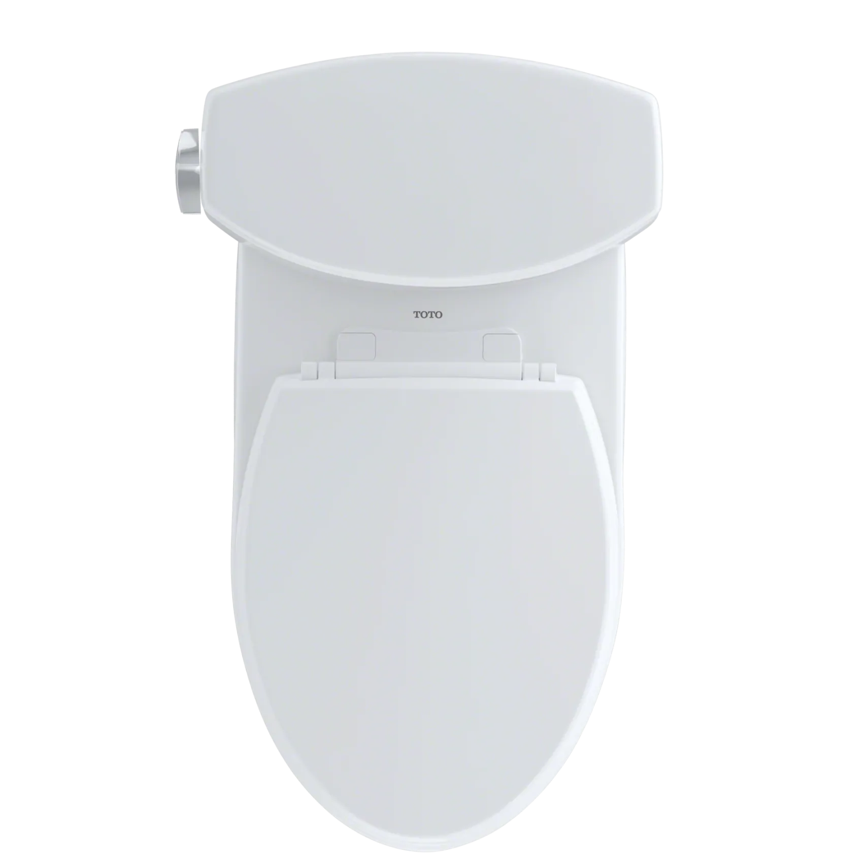 TOTO Drake II Two-Piece Elongated 1.28 GPF Universal Height Toilet with CEFIONTECT and Right-Hand Trip Lever, Cotton White, Vitreous China, CST454CEFRG#01