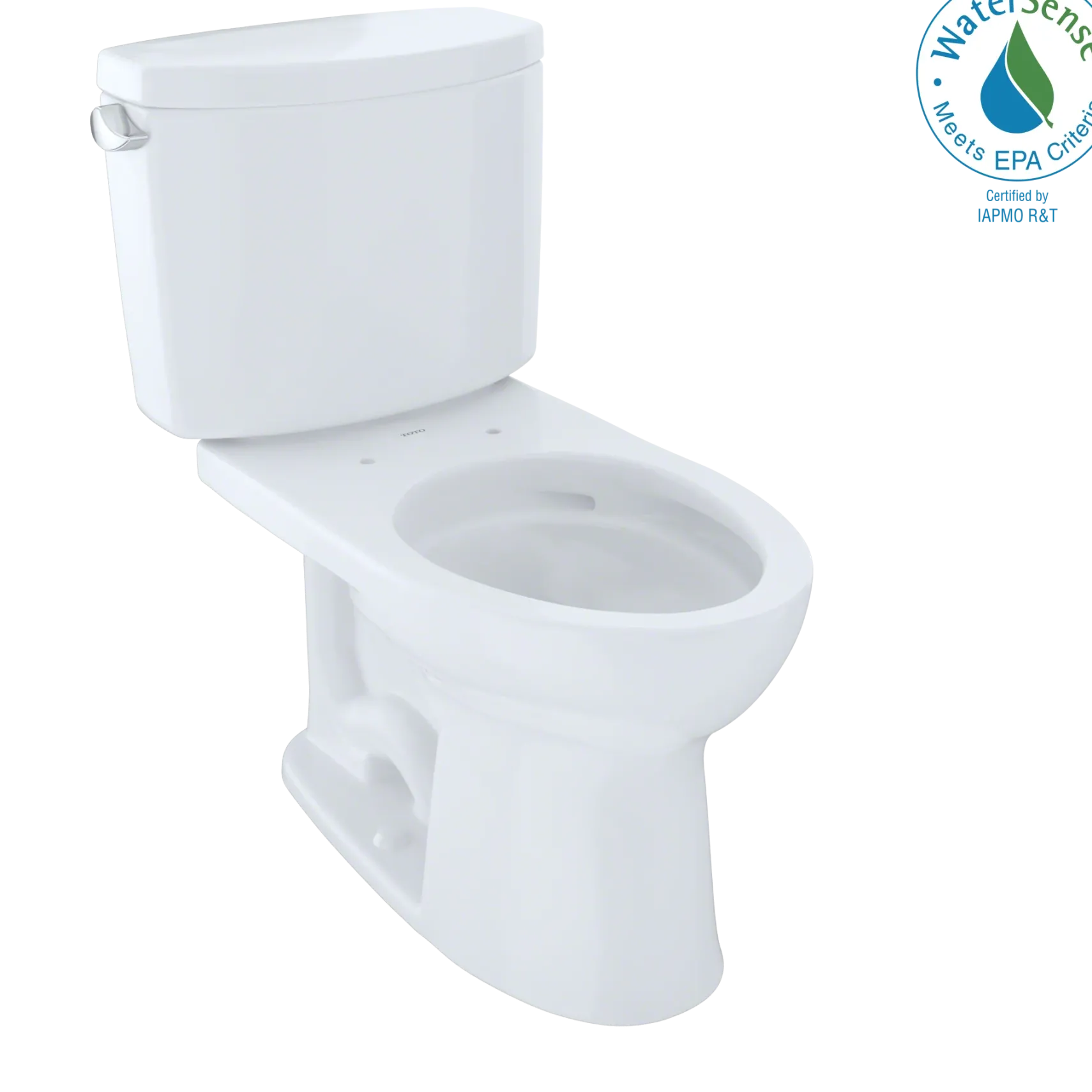 TOTO Drake II Two-Piece Elongated 1.28 GPF Universal Height Toilet with CEFIONTECT, Cotton White, Vitreous China, CST454CEFG#01