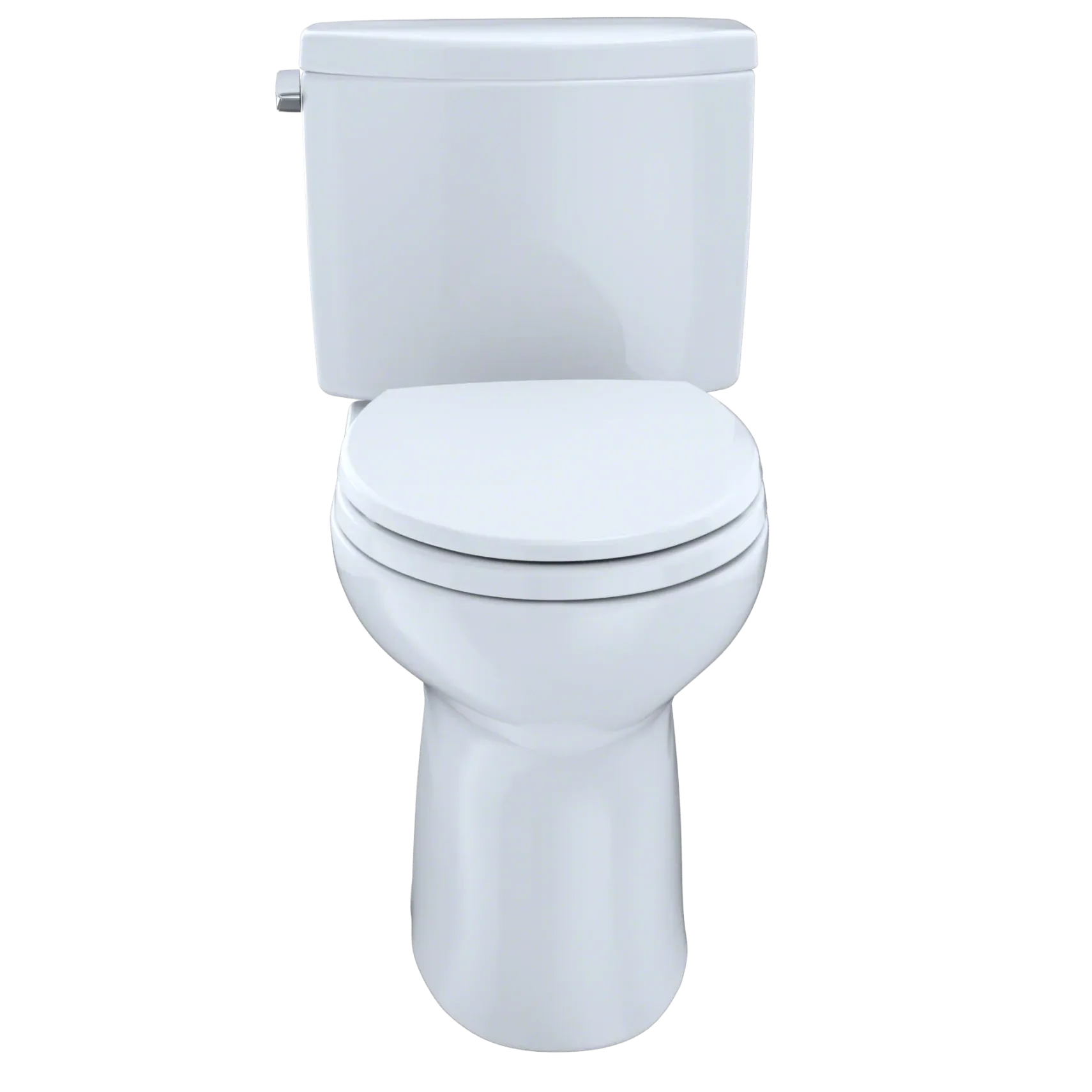 TOTO Drake II Two-Piece Elongated 1.28 GPF Universal Height Toilet with CEFIONTECT, Cotton White, Vitreous China, CST454CEFG#01