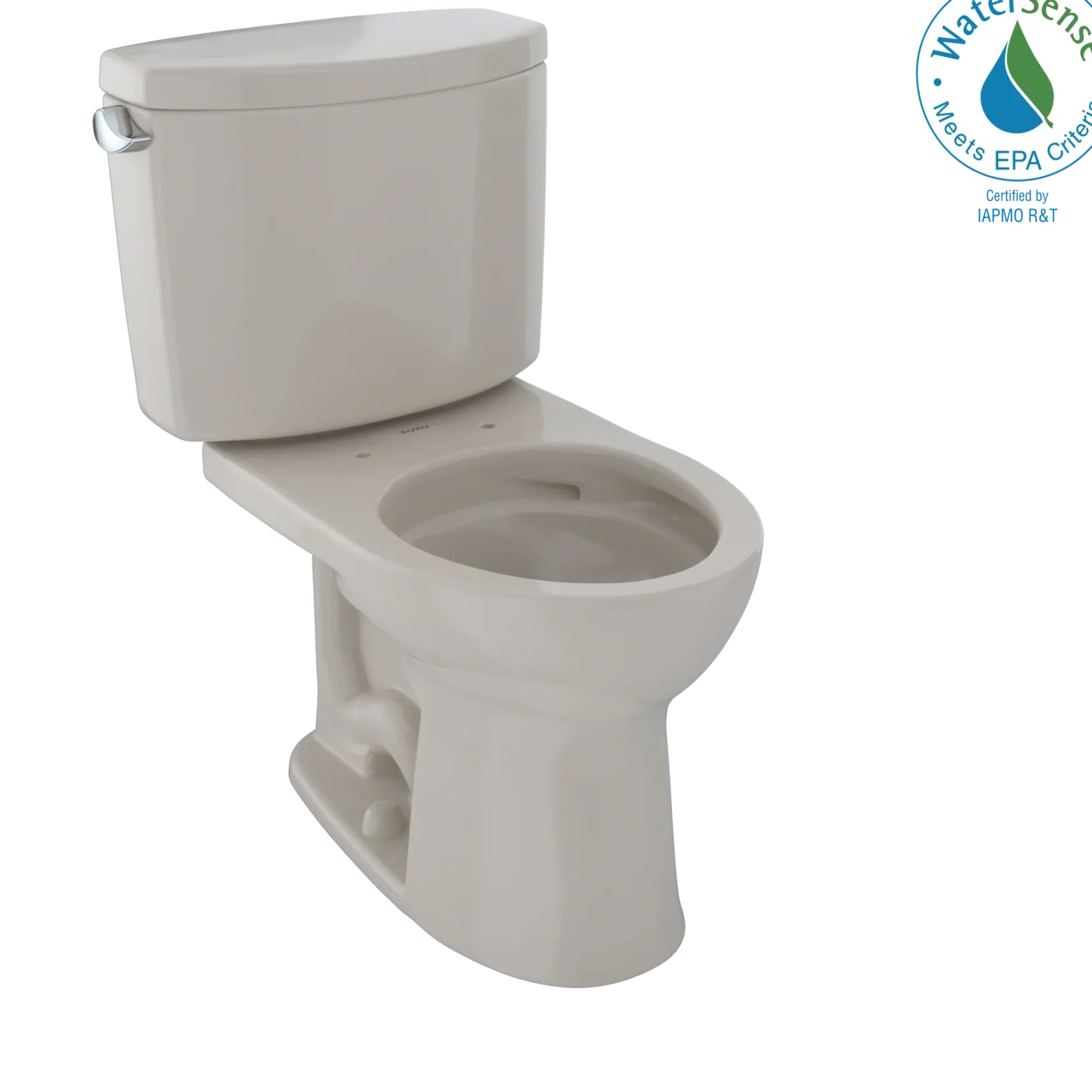 TOTO Drake II Two-Piece Round 1.28 GPF Universal Height Toilet with CEFIONTECT, Bone, Vitreous China, CST453CEFG#03