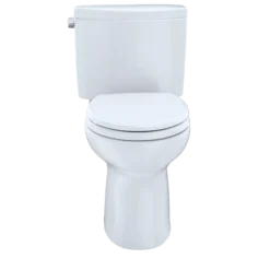 TOTO Drake II Two-Piece Round 1.28 GPF Universal Height Toilet with CEFIONTECT, Bone, Vitreous China, CST453CEFG#03