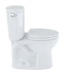 TOTO Drake II Two-Piece Round 1.28 GPF Universal Height Toilet with CEFIONTECT, Bone, Vitreous China, CST453CEFG#03
