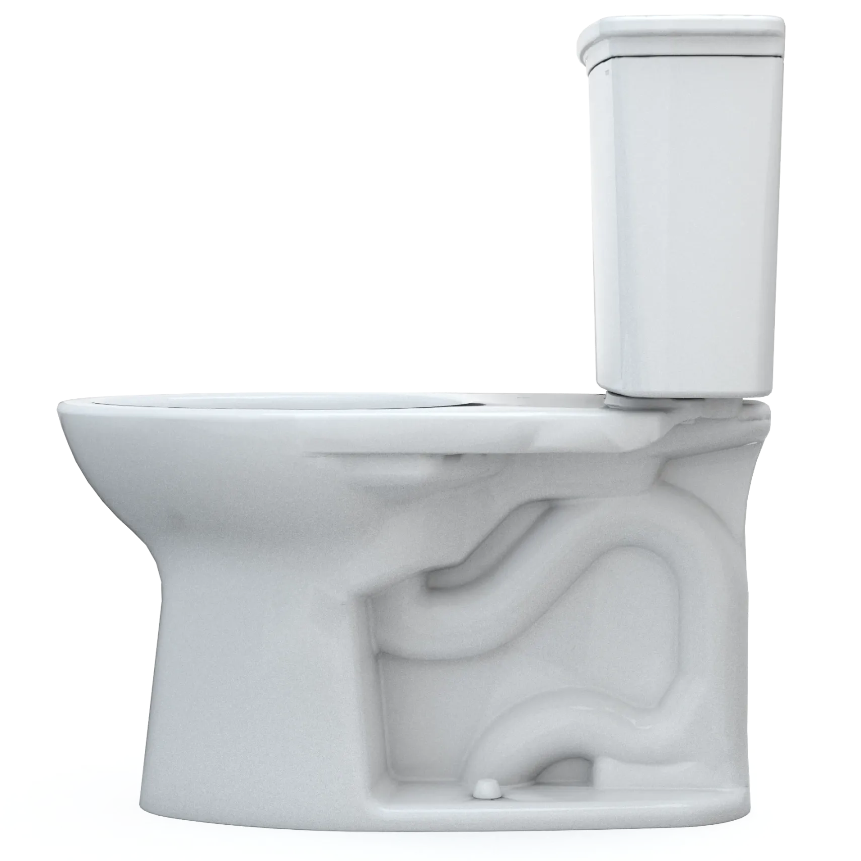 TOTO Drake Transitional Two-Piece Elongated 1.28 GPF Universal Height TORNADO FLUSH Toilet with 10 Inch Rough-In and CEFIONTECT, Cotton White, Vitreous China, CST786CEFG.10#01