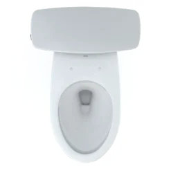 TOTO Drake Transitional Two-Piece Elongated 1.28 GPF Universal Height TORNADO FLUSH Toilet with 10 Inch Rough-In and CEFIONTECT, Cotton White, Vitreous China, CST786CEFG.10#01