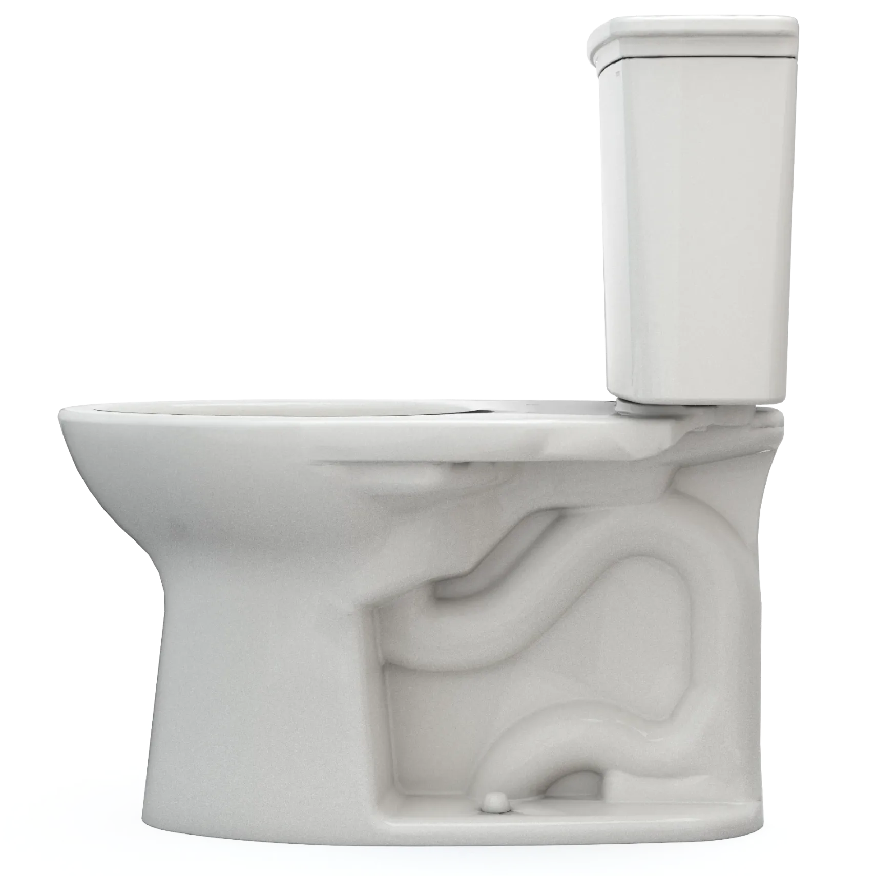 TOTO Drake Transitional Two-Piece Elongated 1.28 GPF Universal Height TORNADO FLUSH Toilet with CEFIONTECT, Colonial White, Vitreous China, CST786CEFG#11