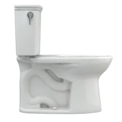 TOTO Drake Transitional Two-Piece Elongated 1.28 GPF Universal Height TORNADO FLUSH Toilet with CEFIONTECT, Colonial White, Vitreous China, CST786CEFG#11