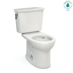 TOTO Drake Transitional Two-Piece Round 1.28 GPF Universal Height TORNADO FLUSH Toilet with CEFIONTECT, Colonial White, Vitreous China, CST785CEFG#11