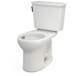 TOTO Drake Transitional Two-Piece Round 1.28 GPF Universal Height TORNADO FLUSH Toilet with CEFIONTECT, Colonial White, Vitreous China, CST785CEFG#11