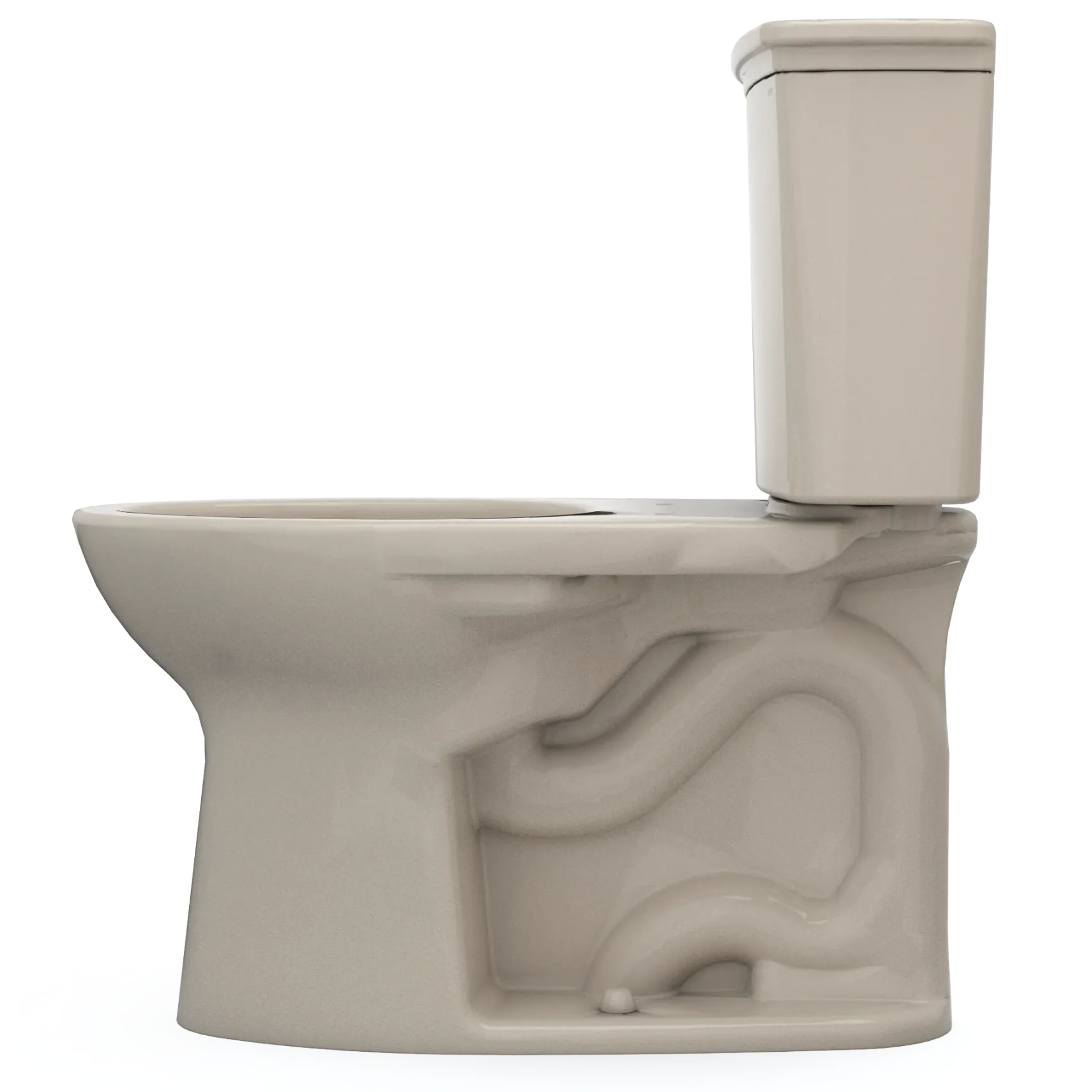 TOTO Drake Transitional Two-Piece Elongated 1.28 GPF TORNADO FLUSH Toilet with CEFIONTECT, Bone, Vitreous China, CST786CEG#03