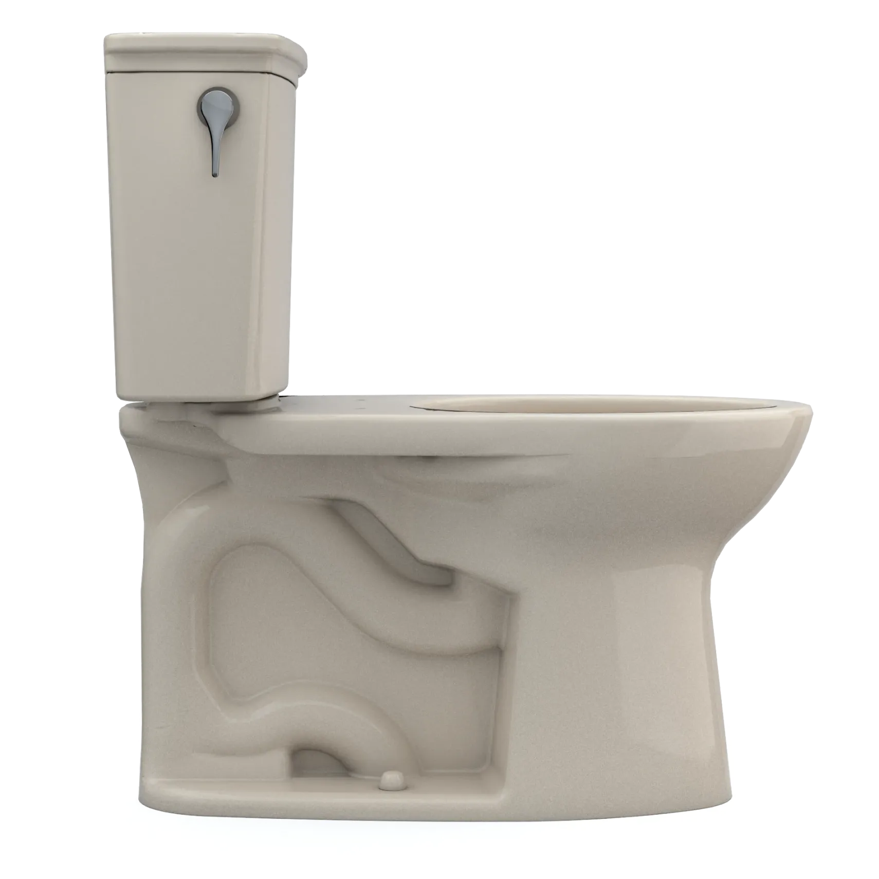 TOTO Drake Transitional Two-Piece Elongated 1.28 GPF TORNADO FLUSH Toilet with CEFIONTECT, Bone, Vitreous China, CST786CEG#03