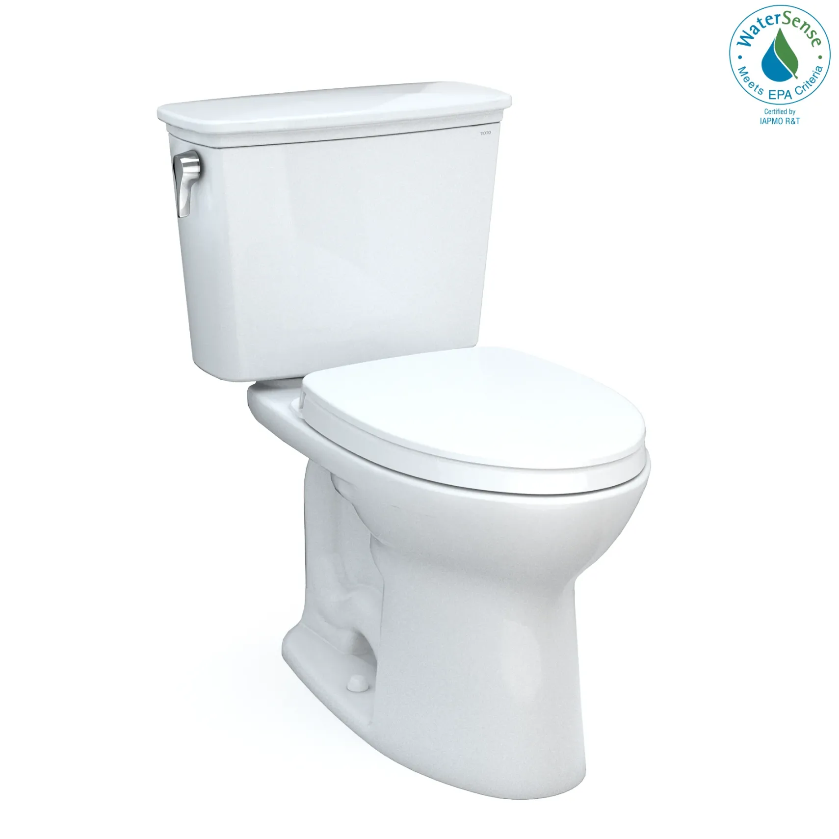 TOTO Drake Transitional Two-Piece Elongated 1.28 GPF Universal Height TORNADO FLUSH Toilet with 10 Inch Rough-In, CEFIONTECT, and SoftClose Seat, WASHLET+ Ready, Cotton White, Vitreous China, MS786124CEFG.10#01
