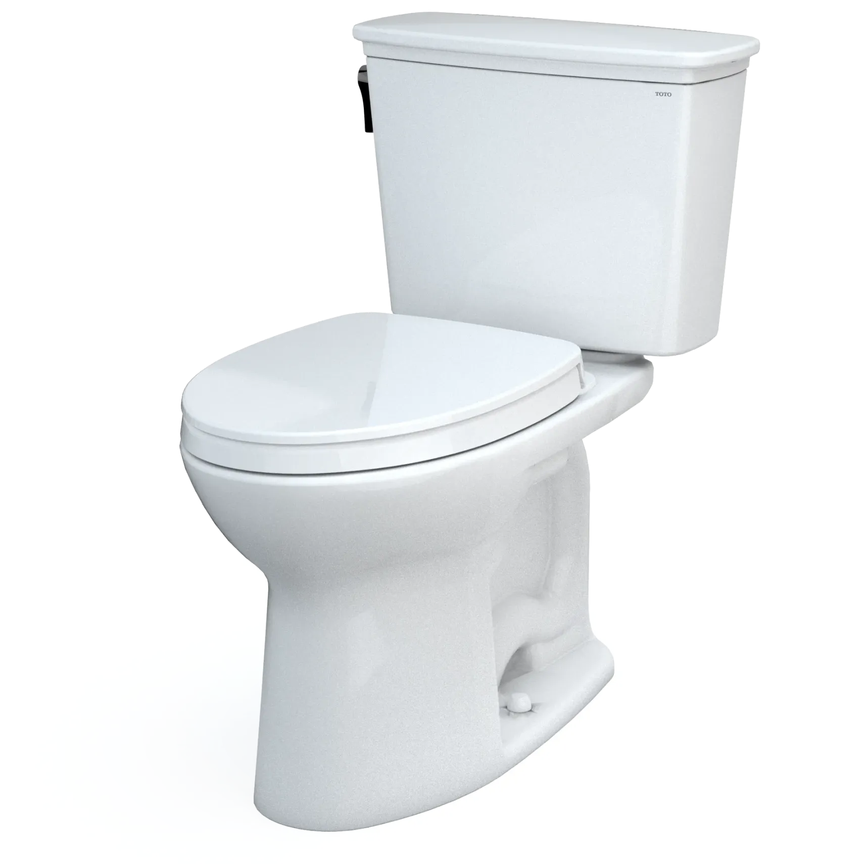 TOTO Drake Transitional Two-Piece Elongated 1.28 GPF Universal Height TORNADO FLUSH Toilet with 10 Inch Rough-In, CEFIONTECT, and SoftClose Seat, WASHLET+ Ready, Cotton White, Vitreous China, MS786124CEFG.10#01