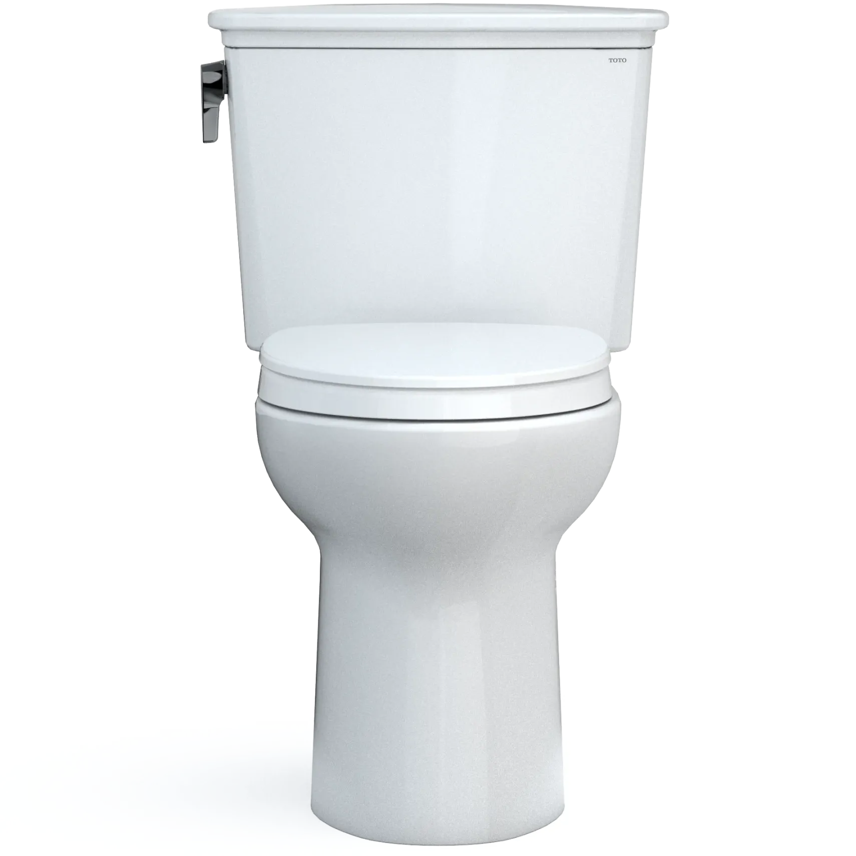 TOTO Drake Transitional Two-Piece Elongated 1.28 GPF Universal Height TORNADO FLUSH Toilet with 10 Inch Rough-In, CEFIONTECT, and SoftClose Seat, WASHLET+ Ready, Cotton White, Vitreous China, MS786124CEFG.10#01