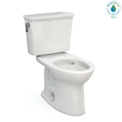 TOTO Drake Transitional Two-Piece Elongated 1.28 GPF TORNADO FLUSH Toilet with CEFIONTECT, Colonial White, Vitreous China, CST786CEG#11