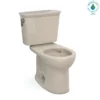 TOTO Drake Transitional Two-Piece Round 1.28 GPF Universal Height TORNADO FLUSH Toilet with CEFIONTECT, Bone, Vitreous China, CST785CEFG#03