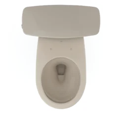 TOTO Drake Transitional Two-Piece Round 1.28 GPF Universal Height TORNADO FLUSH Toilet with CEFIONTECT, Bone, Vitreous China, CST785CEFG#03