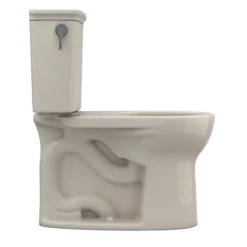 TOTO Drake Transitional Two-Piece Round 1.28 GPF Universal Height TORNADO FLUSH Toilet with CEFIONTECT, Bone, Vitreous China, CST785CEFG#03