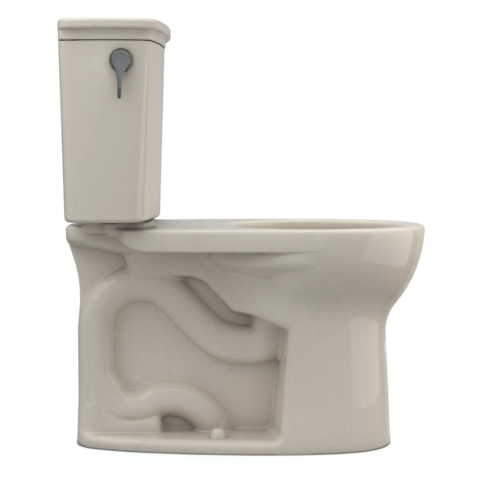 TOTO Drake Transitional Two-Piece Round 1.28 GPF Universal Height TORNADO FLUSH Toilet with CEFIONTECT, Bone, Vitreous China, CST785CEFG#03