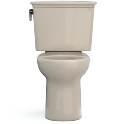 TOTO Drake Transitional Two-Piece Round 1.28 GPF Universal Height TORNADO FLUSH Toilet with CEFIONTECT, Bone, Vitreous China, CST785CEFG#03