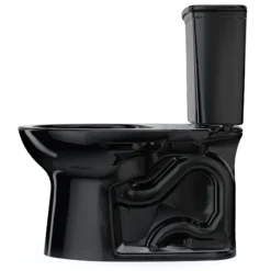 TOTO Drake Transitional Two-Piece Elongated 1.28 GPF Universal Height TORNADO FLUSH Toilet, Ebony, Vitreous China, CST786CEF#51